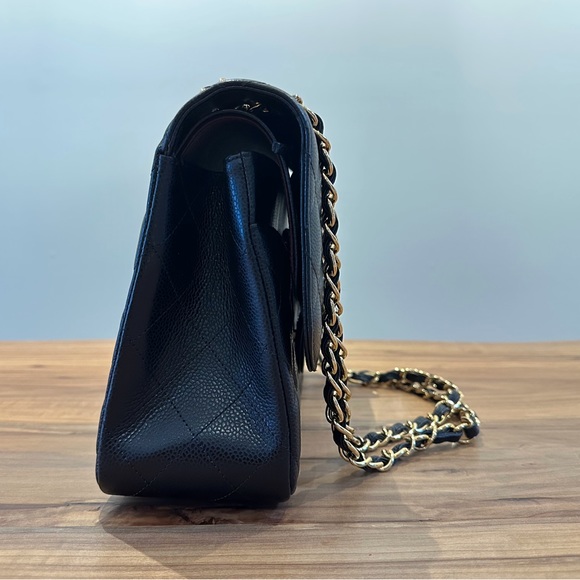 Chanel Classic Large Black Double Flap - Grained Calfskin & Gold Tone Metal - Picture 14 of 14